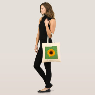Bolsa Tote  Borracha verde do Mar de Girassol impressão Toto