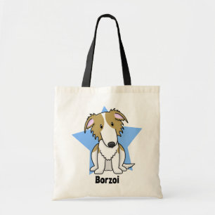 Bolsa Tote Borzoi da estrela de Kawaii