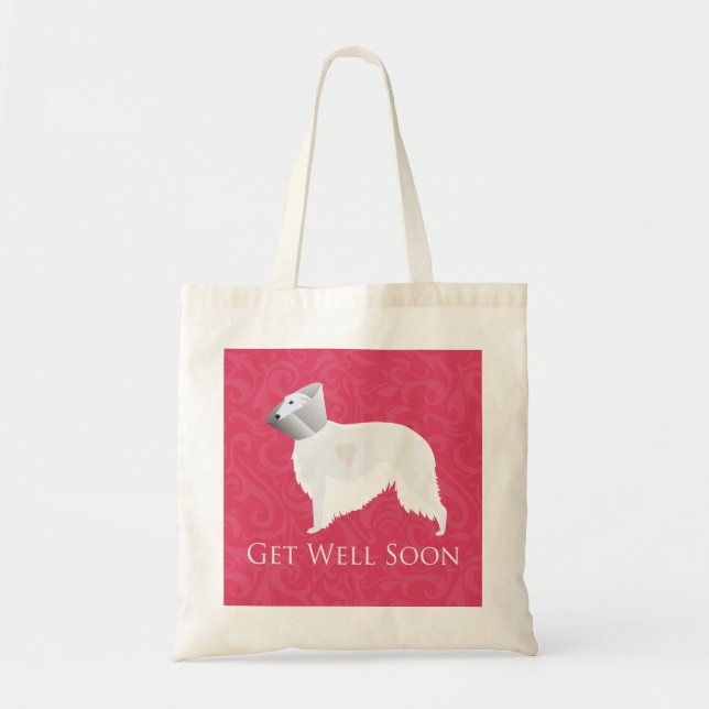 Bolsa Tote Borzoi fica bem em breve Design (Frente)