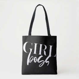 Bolsa Tote Boss Girl | Texto Branco moderno |
