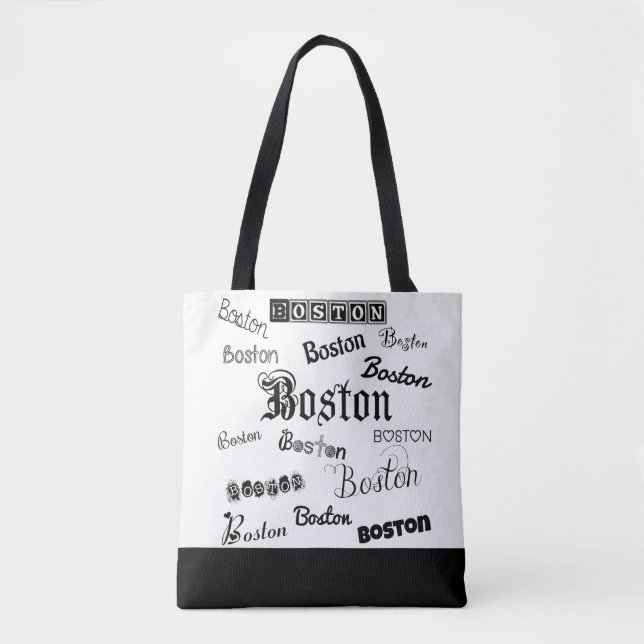 Bolsa Tote Boston Black Fonts (Frente)