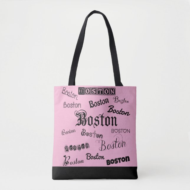 Bolsa Tote Boston Black Fonts (Frente)
