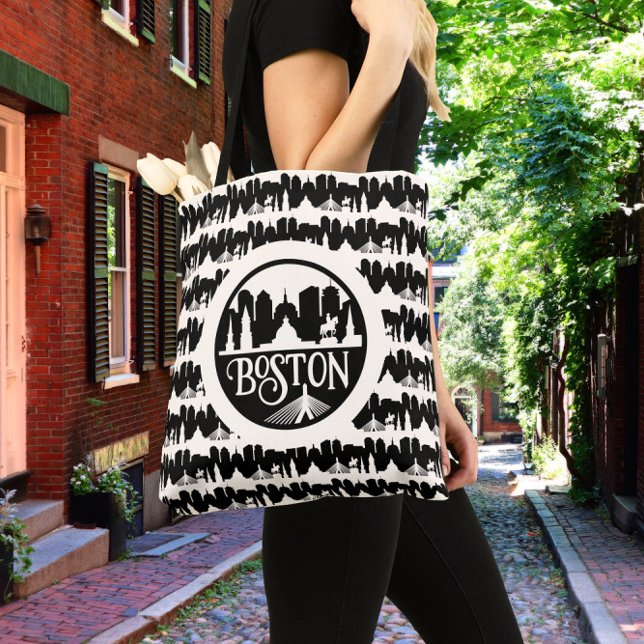 Bolsa Tote Boston Skyline (Criador carregado)