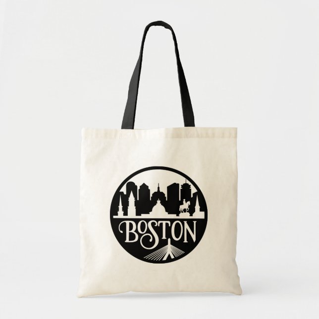 Bolsa Tote Boston Skyline (Frente)
