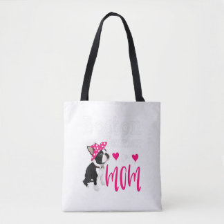 Bolsa Tote Boston Terrier Dog Mãe Proprietária Cute Engraçado