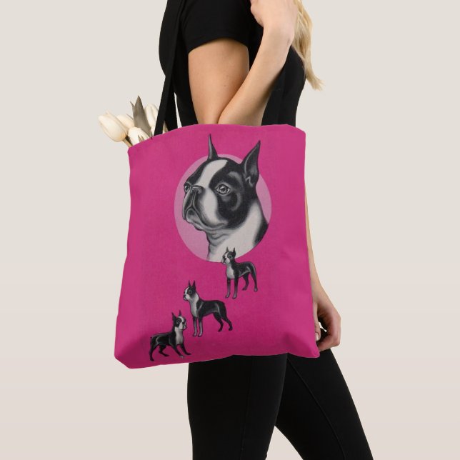 Bolsa Tote Boston terriers (Close Up)