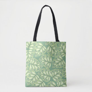 Bolsa Tote Botanic jungle seamless pattern in pastel green co