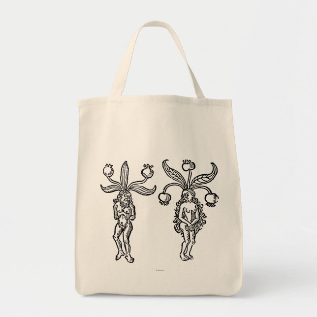 Bolsa Tote Botânica: Mandrake, 1476 (Frente)