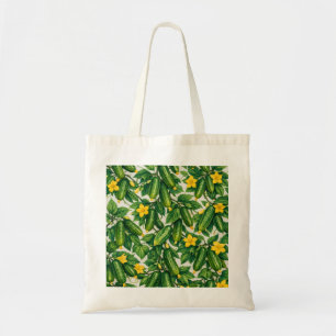 Bolsa Tote Botânico de Pepino Fresco e Flor Amarela