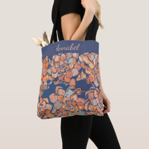Bolsa Tote Botânicos do outono em Neutros Terrestres e Marin