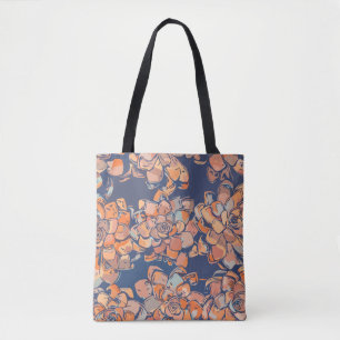 Bolsa Tote Botânicos do outono em Neutros Terrestres e Marin