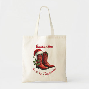 Bolsa Tote Botas de Cowboy de Dança em Linha Rústica
