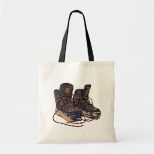 Bolsa Tote Botas de Trilha Enlameadas Gráfico Aventura ao Ar