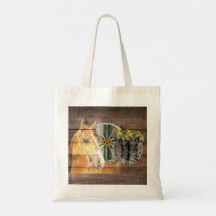 Bolsa Tote Botas de vaqueiro de ferradura de cavalo ocidental