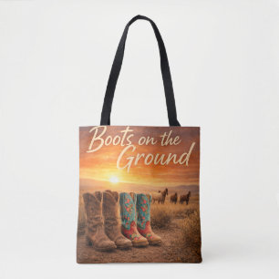 Bolsa Tote Botas no Chão