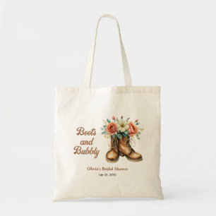 Bolsa Tote Botas Rústicas e Brinde de Chá de Noiva Western