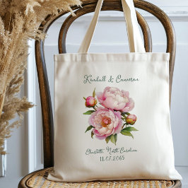Bolsa Tote Bote Bem-Vindo Pêonias Rosa Presente Tote Bag