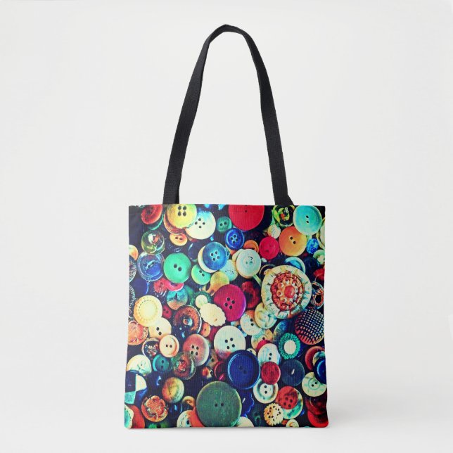 Bolsa Tote Botões Antigos (Frente)