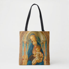 Bolsa Tote Botticelli (1445-1510) Madona e Menino Entronados