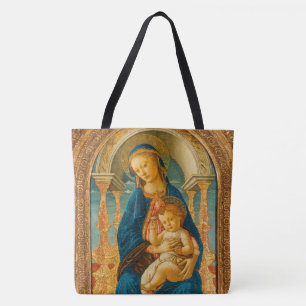 Bolsa Tote Botticelli (1445-1510) Madonna & Criança Enthroned