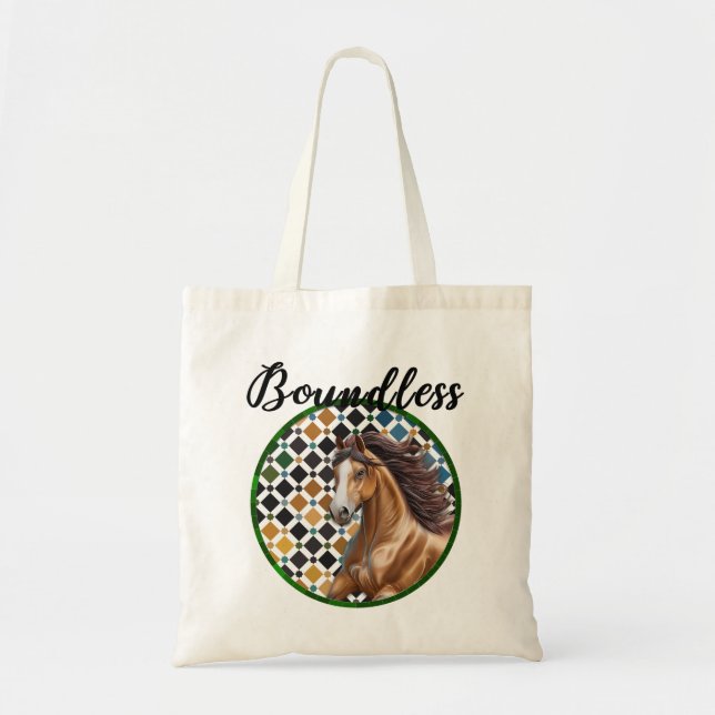 Bolsa Tote Boundless Horse Tote – Alhambra Geometric Art Bag (Frente)
