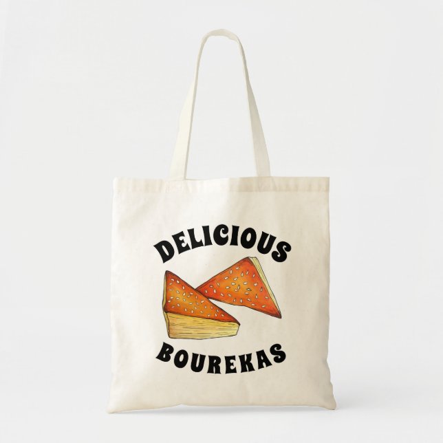 Bolsa Tote Bourekas Savory Paery Comida israelense Cuisine ju (Frente)