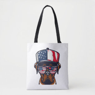 Bolsa Tote Boxer Dog 4 de julho