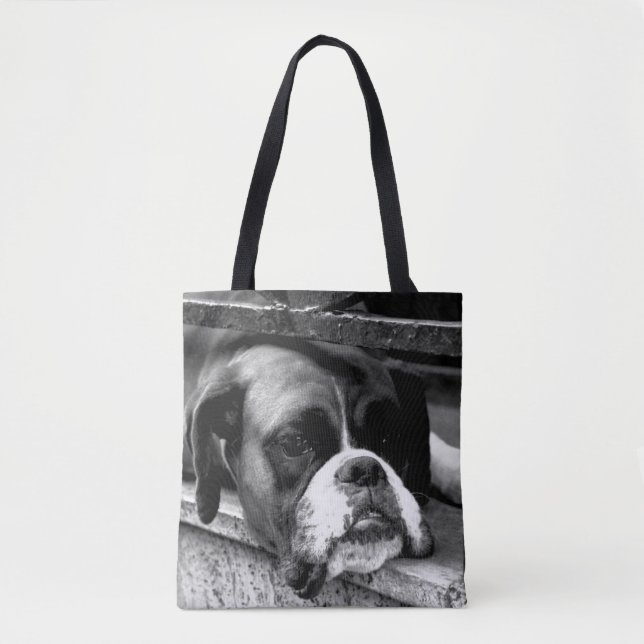 Bolsa Tote Boxer Dog On Windowsill stcna (Frente)