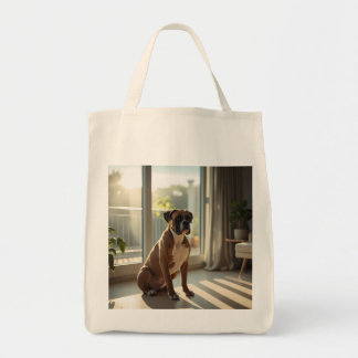 Bolsa Tote Boxer Elegant Grocery Tote Bag