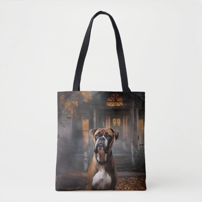 Bolsa Tote Boxer Halloween Scary (Frente)
