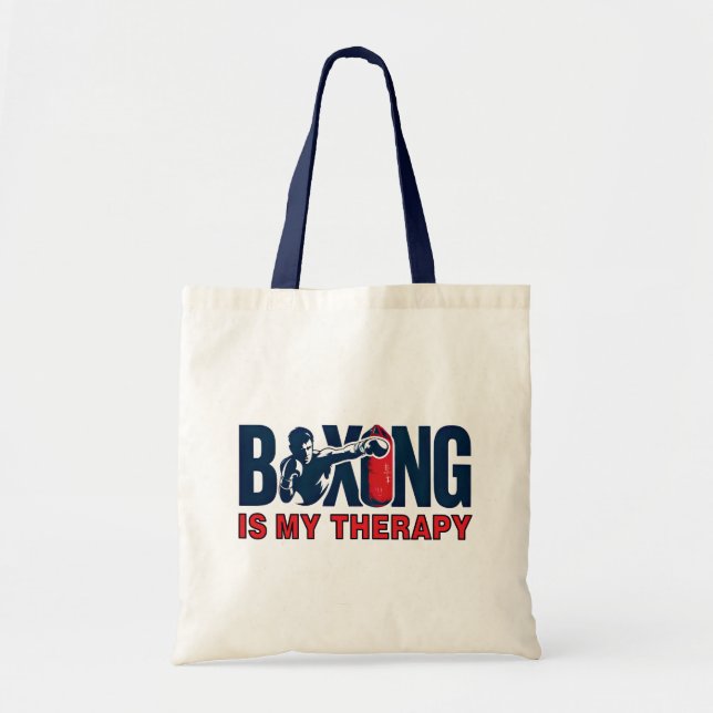 Bolsa Tote Boxing é minha terapia (Frente)