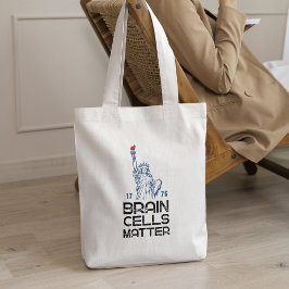 Bolsa Tote Brain Cells Matter Statue of Liberty Anti Trump