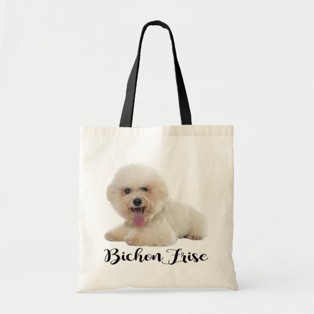 Bolsa Tote Branca, Bichão, Cachorro, Cachorro Negro, Amor (Frente)