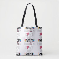 Branca de Totebag "Love some Bitmoney"