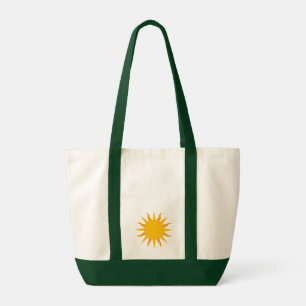 Bolsa Tote Branca Gráfica Sol de Verão Doce   Bols