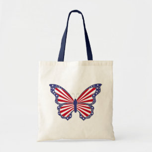 Bolsa Tote Branca Vermelha Patriótica E Banheira Azul
