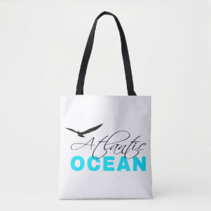 Bolsa Tote Branco do Oceano Atlântico Personalizável