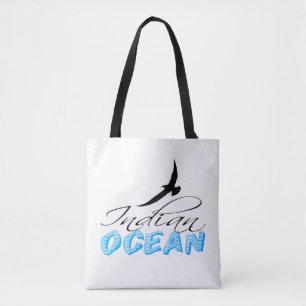 Bolsa Tote Branco do Oceano Índico Personalizável