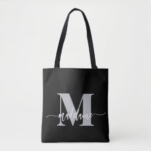 Bolsa Tote Branco Elegante Monograma