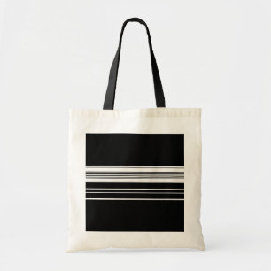 Bolsa Tote Branco preto-chic listrado
