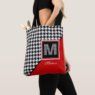 Bolsa Tote Branco preto vermelho clássico do #Monogram   do