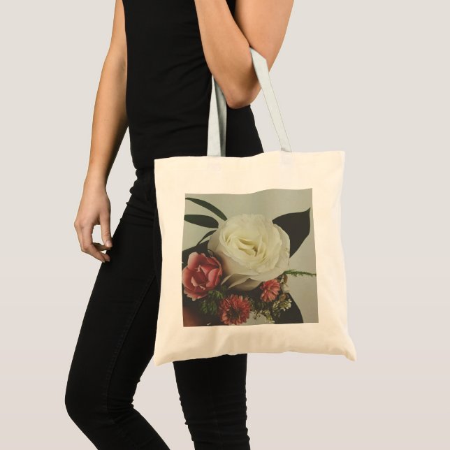 Bolsa Tote Branco + Rosa Rosa Rosa Rosa (Frente (produto))