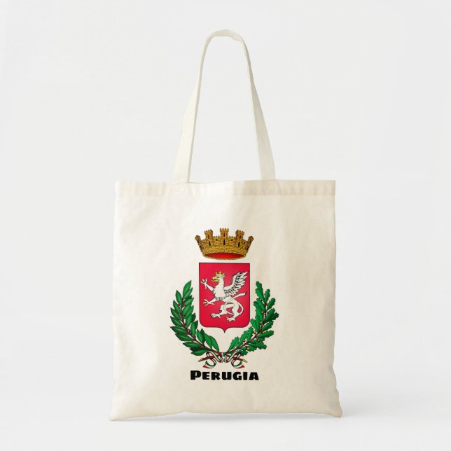 Bolsa Tote Brasão de Armas de Perugia, Itália (Frente)