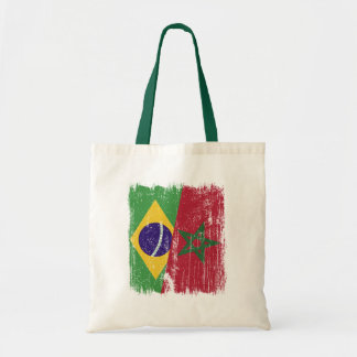 Bolsa Tote Brasil Marrocos Meia Bandeira Brasileira Marroquin