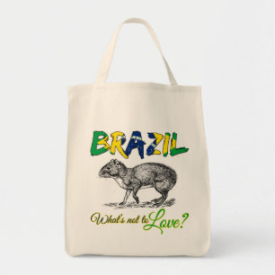 Bolsa Tote Brasil - O que não é amar a citação do Brasil