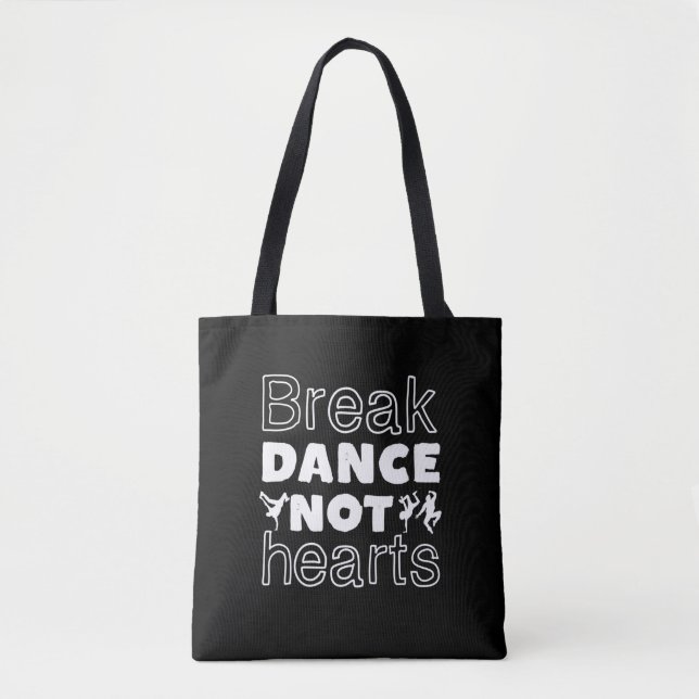 Bolsa Tote Break Dance Não Corações Dançarino Engraçado (Frente)
