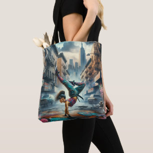 Bolsa Tote Breakdancer Women in action Silhout Nova Iorque