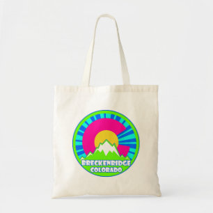 Bolsa Tote Breckenridge Colorado Neon montanhas tosco