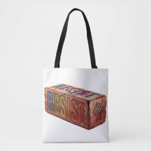 Bolsa Tote Brick "RESIST" LGBTQ+