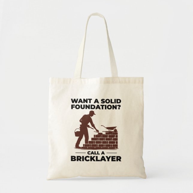 Bolsa Tote Bricklayer Brick Mason Masonry Brickwork Builder (Frente)